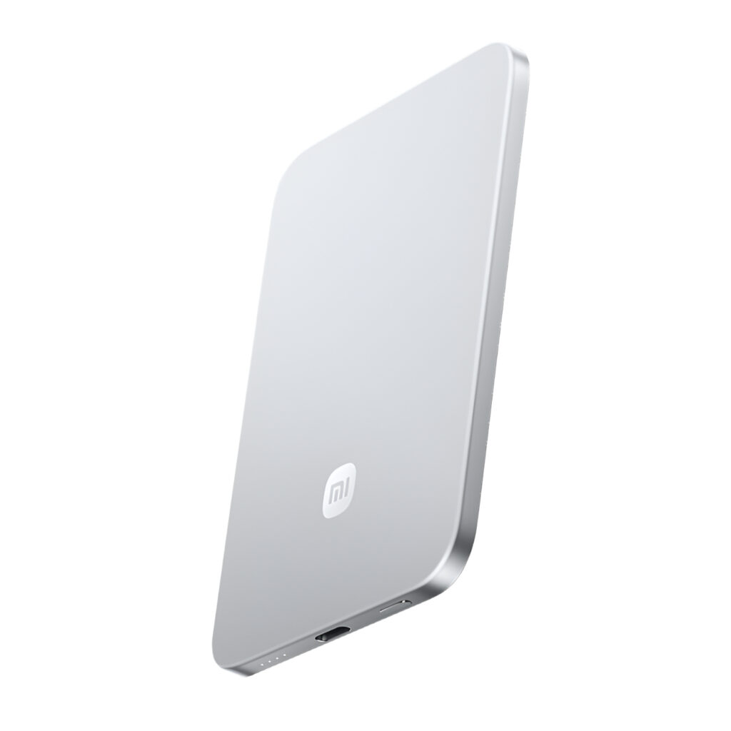 xiaomi ultrathin magnetic power bank 5000 15w – aluminium silver