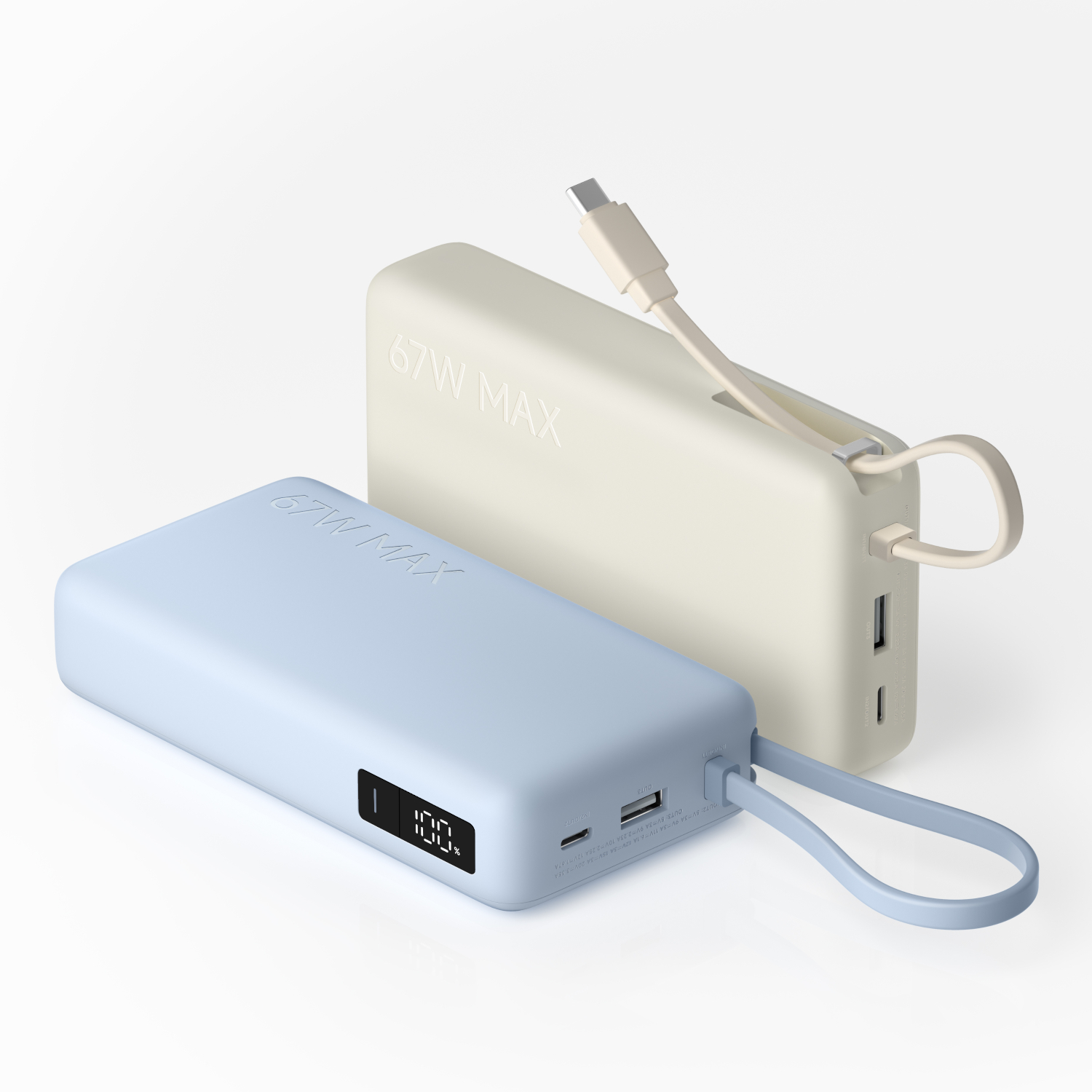Xiaomi 67W Power Bank 20000mAh (Integrated Cable) – Ice Blue - Image 5