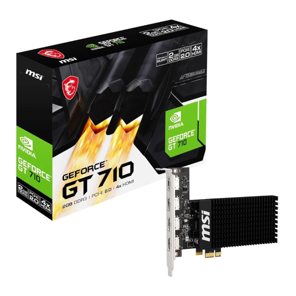 msi nvidia geforce gt 710 2gd3h 2gb 64 bit 4x hdmi graphics card