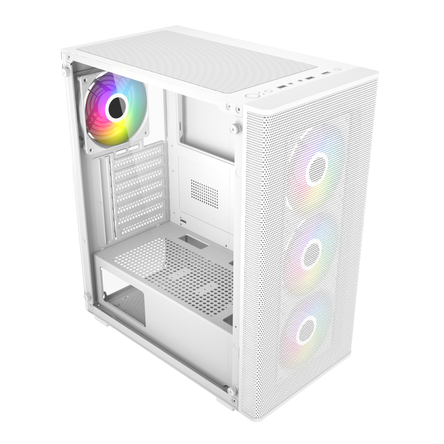 FSP M220 ATX Mid Tower Gaming Chassis – White - Image 4
