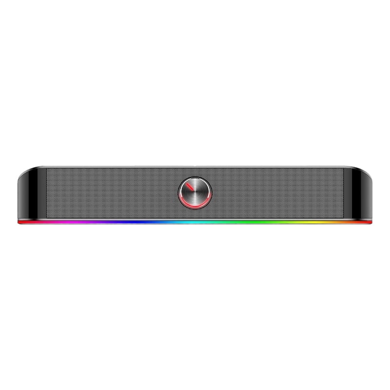 REDRAGON 2.0 Sound Bar ADIEMUS 2 x 3W RGB USB|Aux PC Gaming Speaker – Black - Image 2