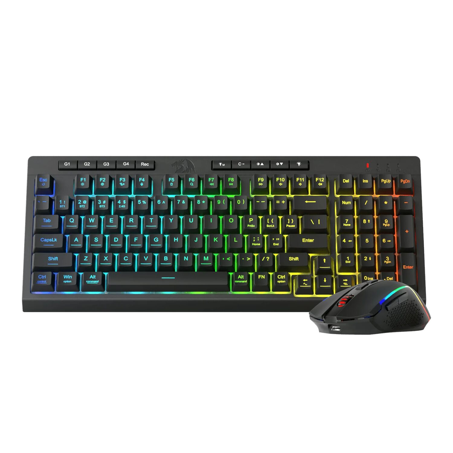 Redragon RYLO PRO S142 Tri-Mode RGB Gaming Keyboard & Mouse Combo