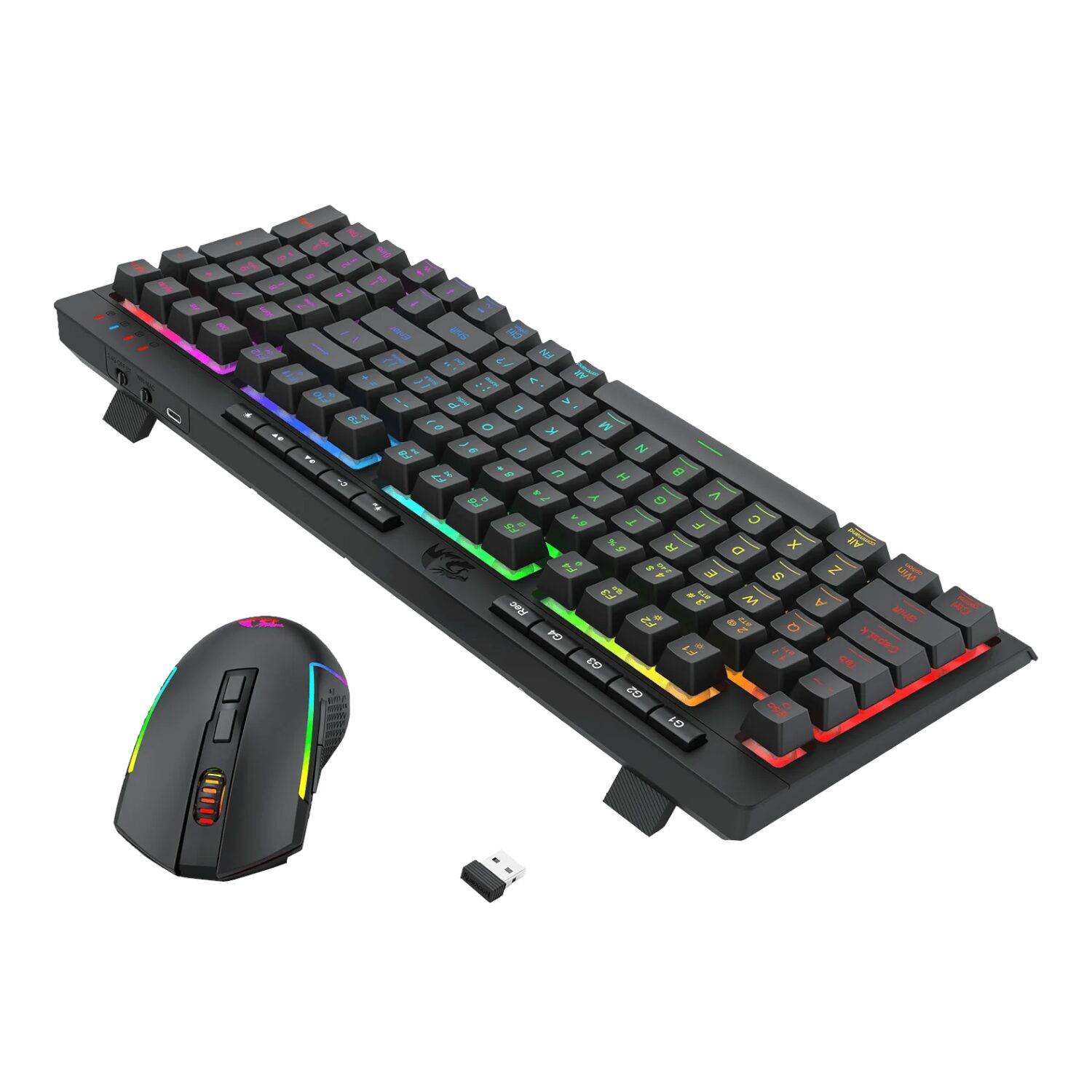 Redragon RYLO PRO S142 Tri-Mode RGB Gaming Keyboard & Mouse Combo - Image 4