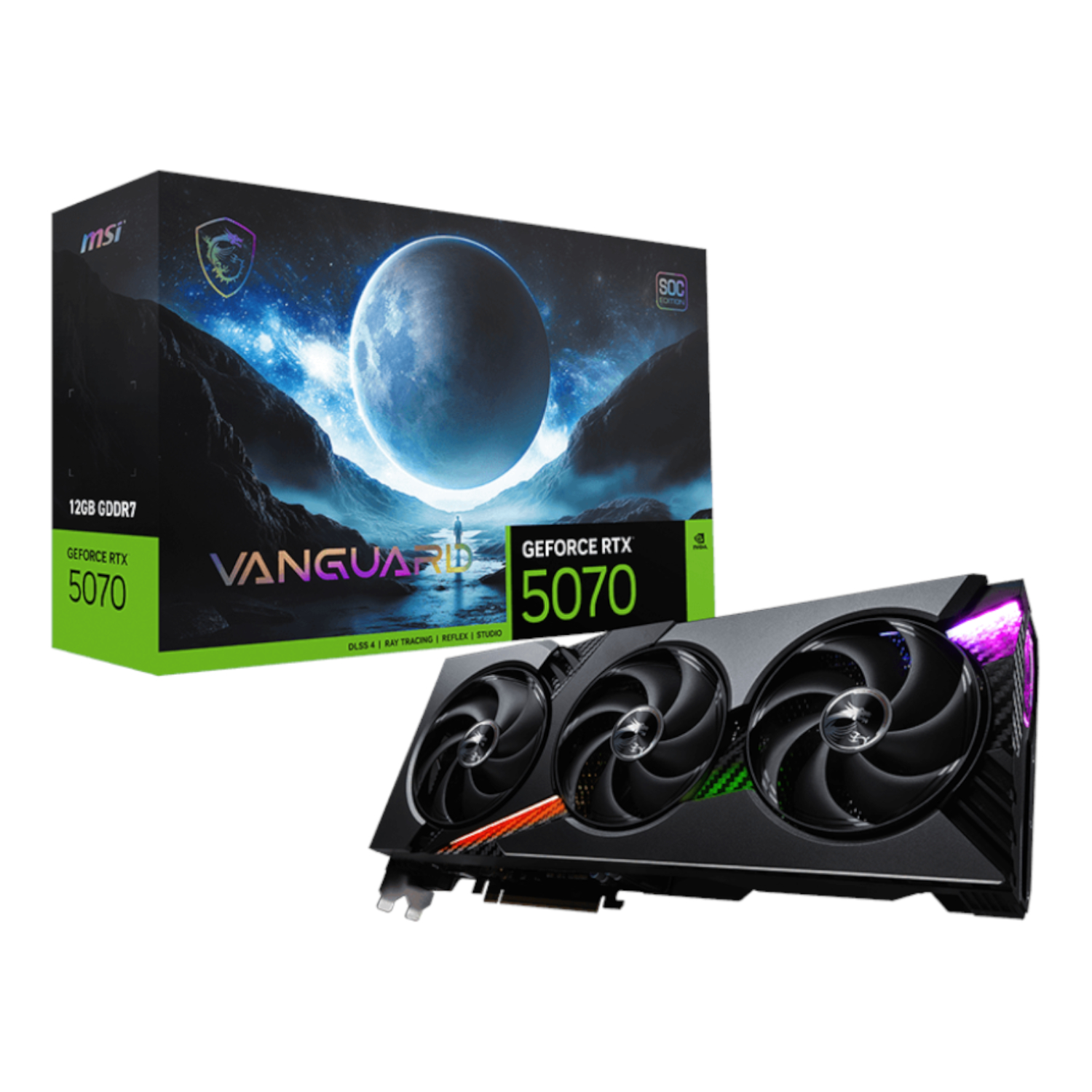 msi geforce rtx 5070 vanguard soc 12gb graphics card