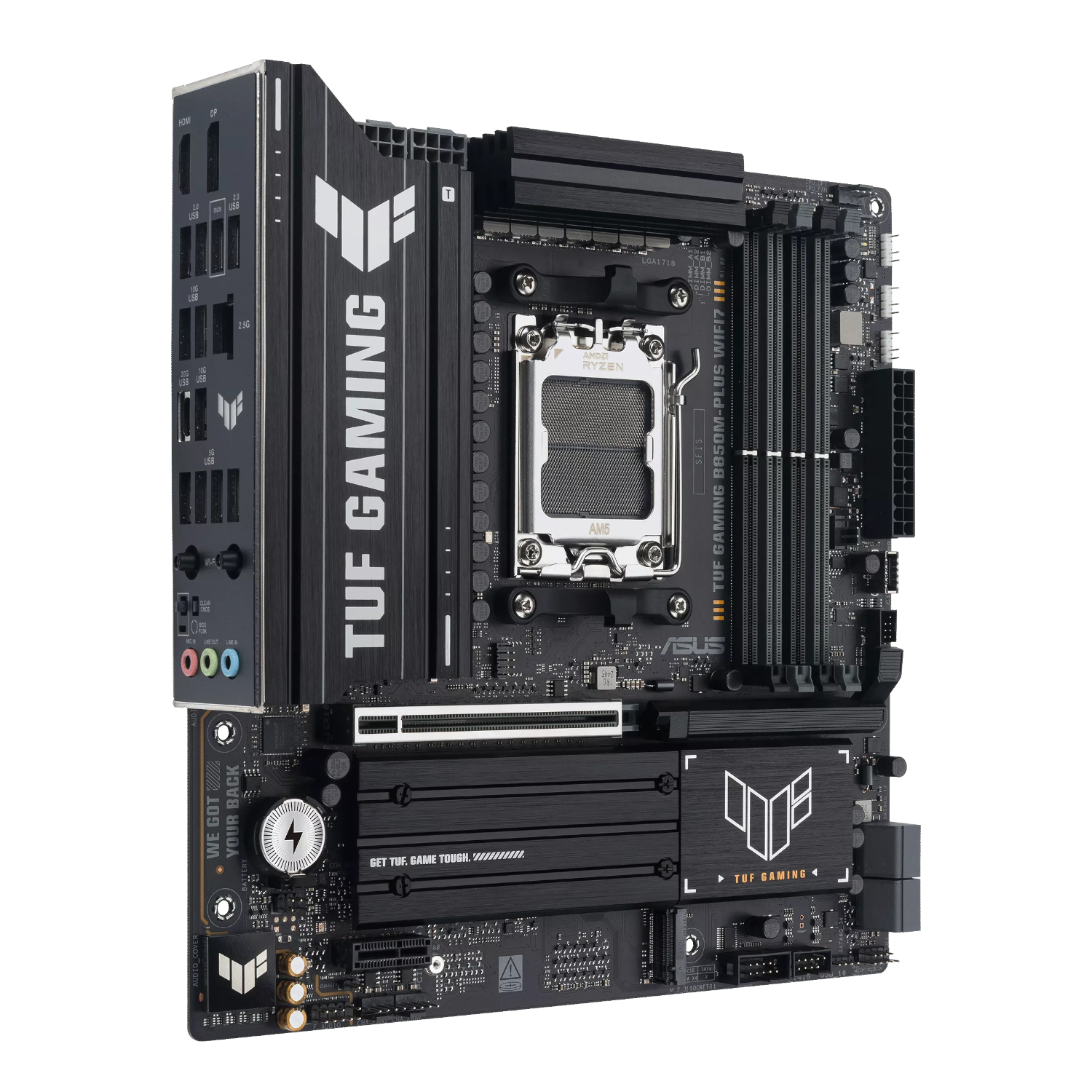 asus tuf gaming b850m plus wifi amd am5 m atx gaming motherboard