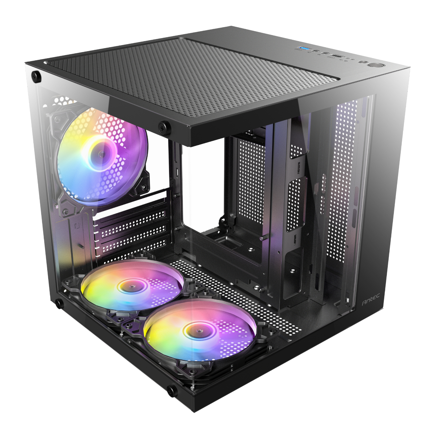 Antec VCX10M RGB Micro-ATX | ITX Mini -Tower Gaming Chassis – Black - Image 5