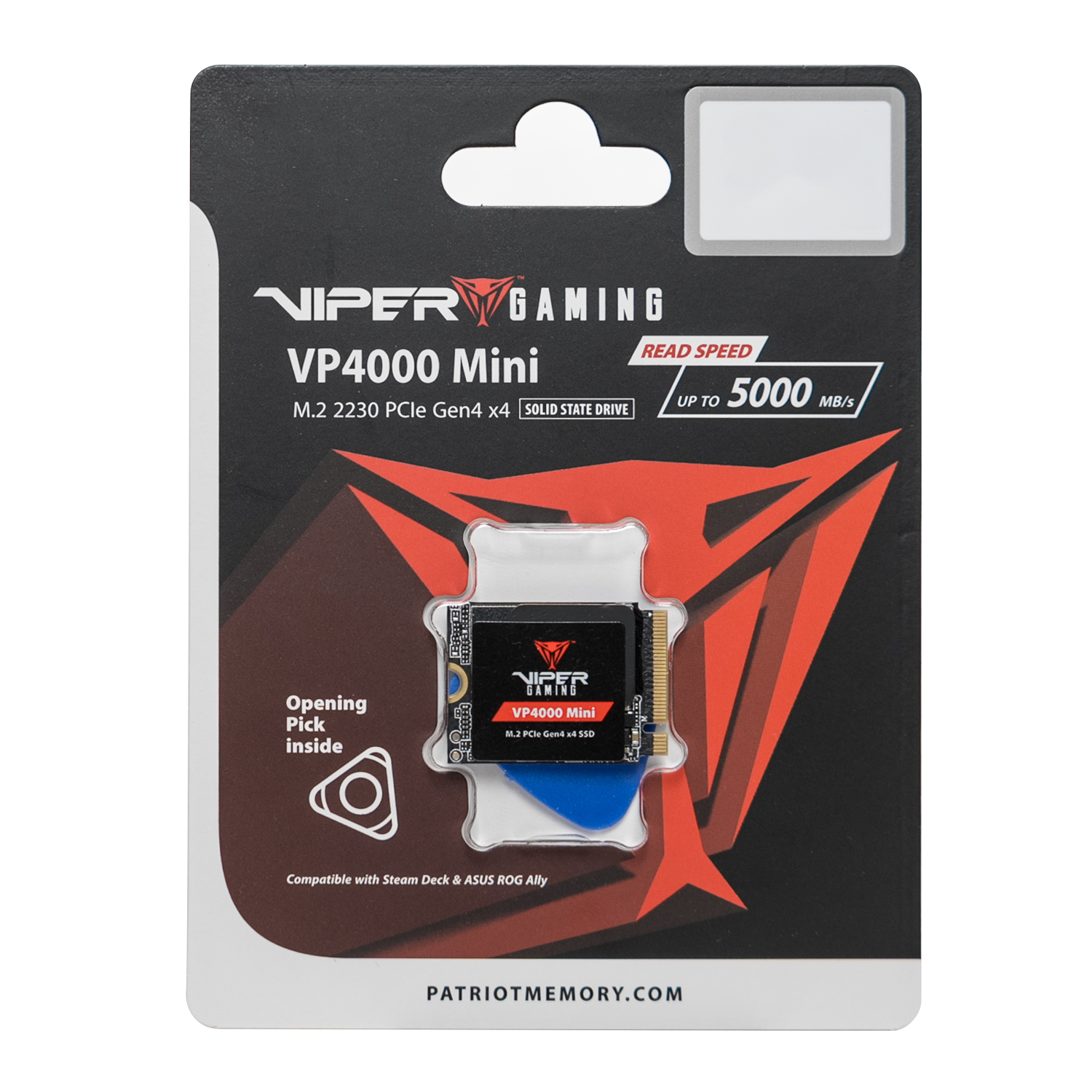 patriot viper vp4000 mini 500gb m.2 2230 pcie gen4x4 ssd